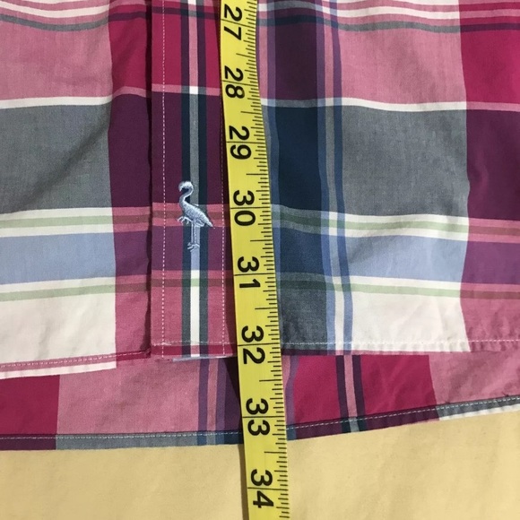 Tailorbyrd Mens Button Down Dress Shirt XL Plaid Red Blue Designer Long Sleeve - Picture 8 of 11